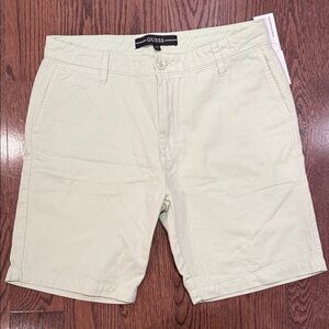 GUESS Men's Mint Green Flat Front Shorts